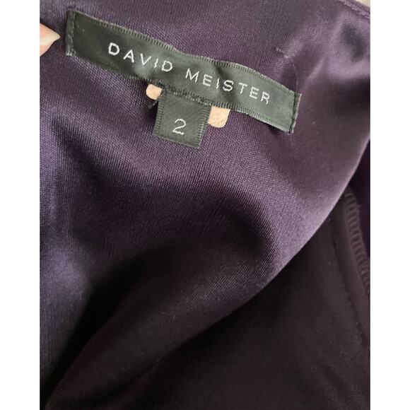 David Meister Women's Dress Size 2 Purple Cocktail Evening - Picture 6 of 8